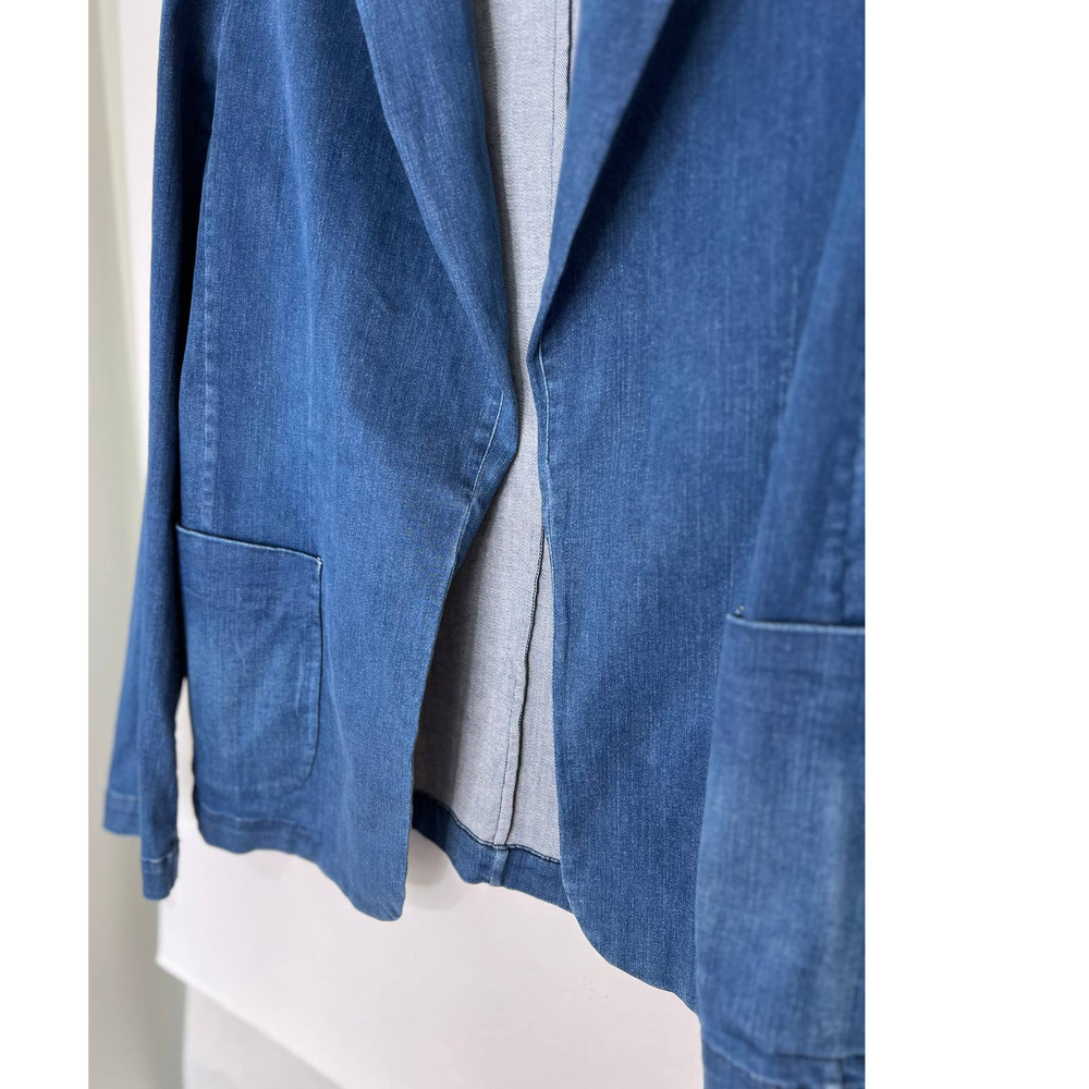 Frank & Eileen Denim Blazer Jacket in Deep Blue - Picture 7 of 14